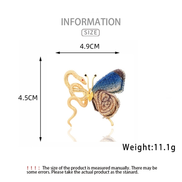 VQ Snake-Butterfly Brooch - Picture 4 of 6